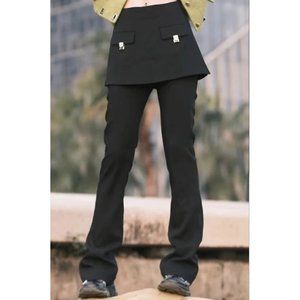New Skirt Layered Bootcut Pants - Size M